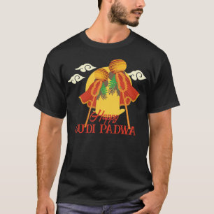 Camiseta Feliz Gudi Padwa, levantando gudi