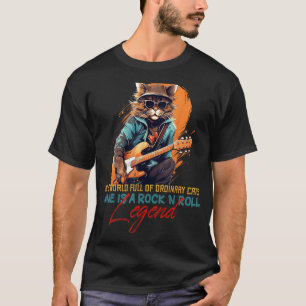Camiseta Feliz guitarra com óculos de sol para Rock'n Roll