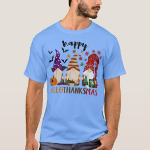 Camiseta Feliz Hallo de Natal de Ação de Graças de Hallowee