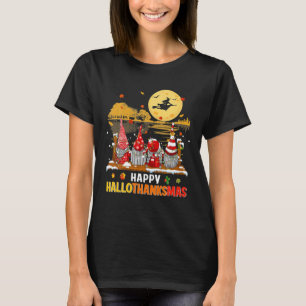Camiseta Feliz Hallo dos Gnomos das Halloween Obrigado Mas