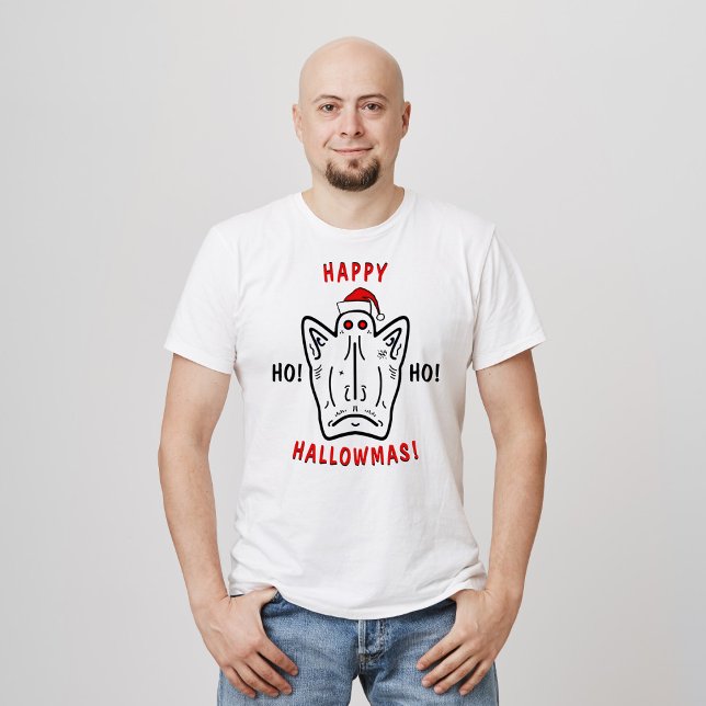 Camiseta Feliz HalloMas (Halloween + X-Mas)! v1 T-Shirt (Criador carregado)