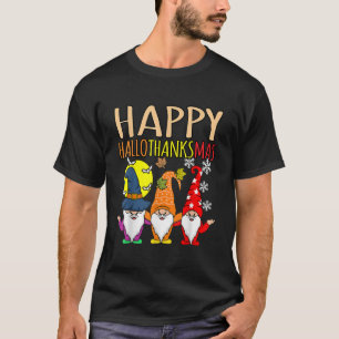 Camiseta Feliz HalloObrigadoMas Halloween Cristo de Ação de
