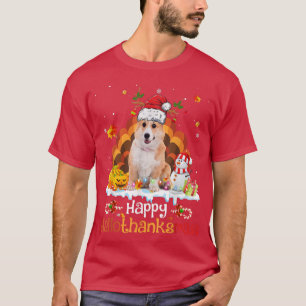 Camiseta Feliz HalloObrigadoMas Halloween Cristo de Ação de