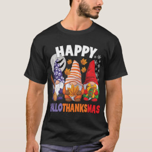 Camiseta Feliz HalloObrigadoMas Halloween Cristo de Ação de