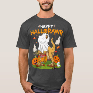 Camiseta Feliz Hallorawr Dinosaur T rex Halloween Figurume