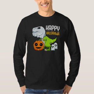 Camiseta Feliz Hallorawr Fantasia Preguiçosa de Halloween R