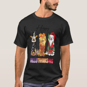 Camiseta Feliz Hallothanksmas Café Obrigados de Dia das Bru