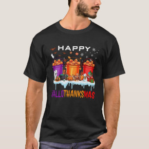 Camiseta Feliz Hallothanksmas Frango Nuggets Halloween Tha