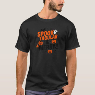Camiseta Feliz Hallothanksmas Halloween assombroso alegre