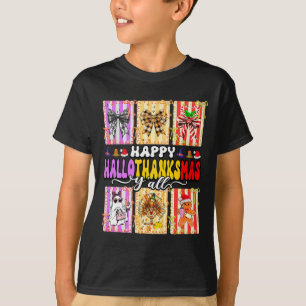 Camiseta Feliz Hallothanksmas Y'all Engraçado Holiday Mashu