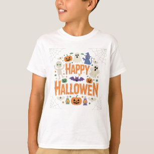 Camiseta Feliz Halloween 2025 Ghost Scary Pumpkins