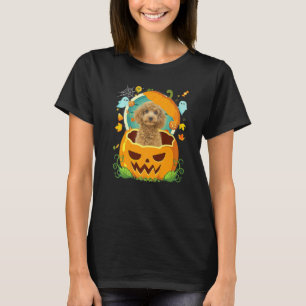Camiseta Feliz Halloween Abóbora Poodle Cachorro Bruxa Chap