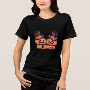 Camiseta Feliz Halloween Abóboras - Chapéu de Brux