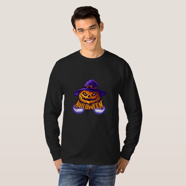 Camiseta Feliz Halloween Assustador Jack (Frente Completa)
