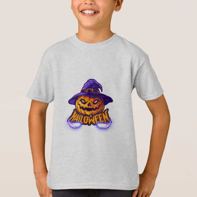 Camiseta Feliz Halloween Assustador Jack O’ Lanterna (Frente)