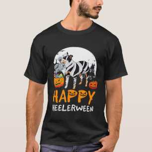 Camiseta Feliz Halloween Australian Cattle Dog Vermelho Blu