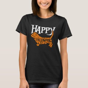 Camiseta Feliz Halloween Basset Hound
