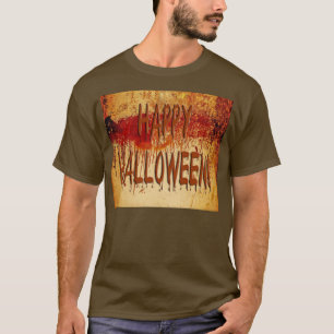 Camiseta Feliz Halloween Blood Smanado Muro Mens T-Shirt