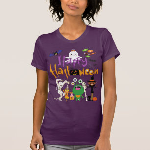 Camiseta Feliz Halloween, Bonito e Louco 