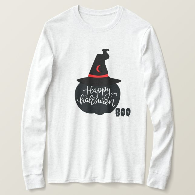 Camiseta Feliz Halloween Boo Women (Frente do Design)