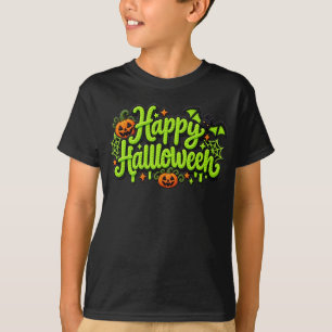 Camiseta Feliz Halloween Bordado