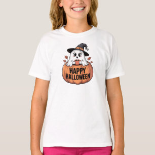 Camiseta Feliz Halloween Caffeine Ghost
