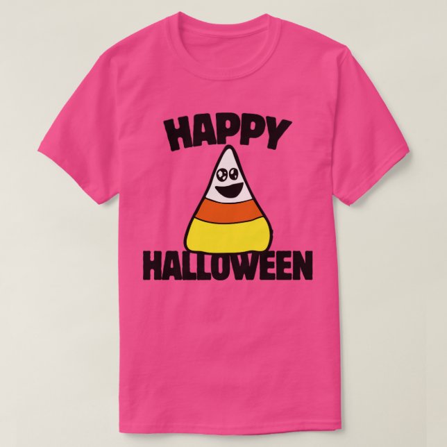 Camiseta Feliz Halloween Candy Corn1 (Frente do Design)
