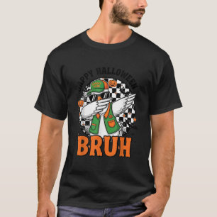Camiseta Feliz Halloween Cara Dabbing Ganso Bobo Assustador