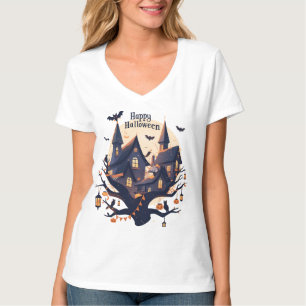 Camiseta “Feliz Halloween” Casa Assombrada