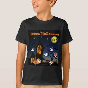 Camiseta Feliz Halloween, Casa Assombrada