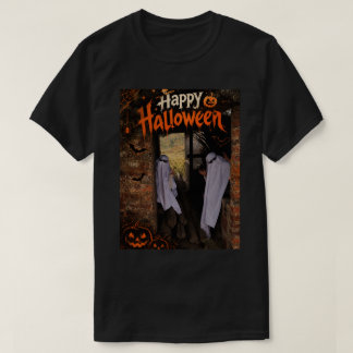 Camiseta Feliz Halloween – Casa Assombrada de Fantasmas Ass