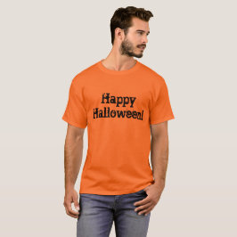 Camiseta Feliz Halloween com letras divertidas no estilo Ha