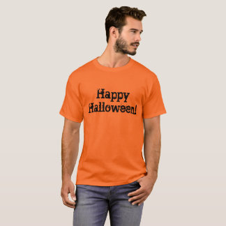 Camiseta Feliz Halloween com letras divertidas no estilo Ha