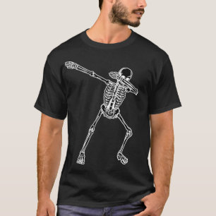 Camiseta Feliz Halloween Com Um Esqueleto Dançarino 2