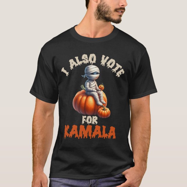 Camiseta Feliz Halloween Como Mamãe Com Pumpkin Esculpido - (Frente)