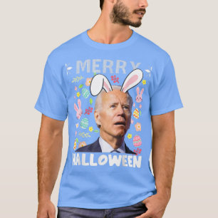 Camiseta Feliz Halloween Confusa Joe Biden Bunny Páscoa Da
