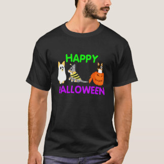Camiseta Feliz Halloween Corgis