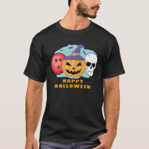 Feliz Halloween de Boliche - Caveira e Abóbora Ass