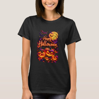 Camiseta Feliz Halloween design escuro