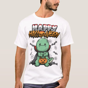 Camiseta Feliz Halloween Dragão Disfarçado