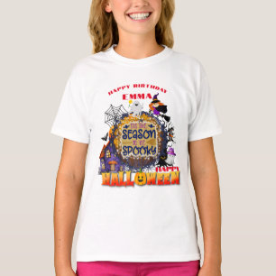 Camiseta Feliz Halloween É a Celebração da Temporada Assust