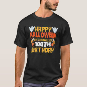 Camiseta Feliz Halloween E Sim É O Meu 100º Aniversário 100