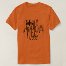 Camiseta Feliz Halloween Engraçado Aranha Assustadora Cobwe