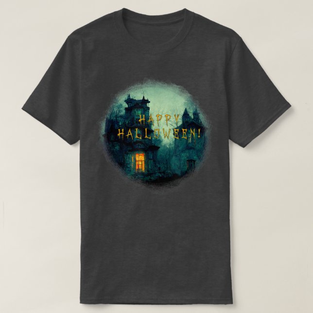 Camiseta Feliz Halloween, Feliz Halloween (Frente do Design)