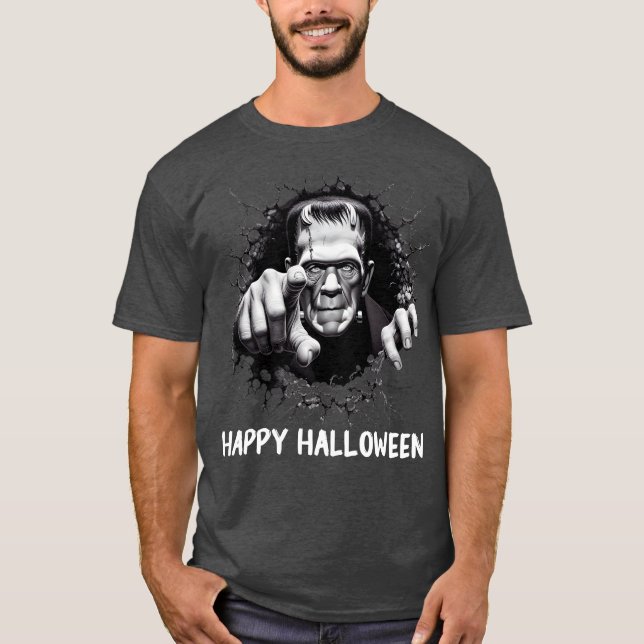 Camiseta Feliz Halloween Frankenstein Monster (Frente)