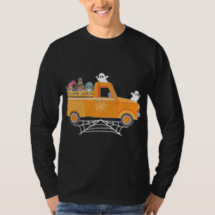 Camiseta Feliz Halloween Gnome Truck Drive Spooky Gnome Cre