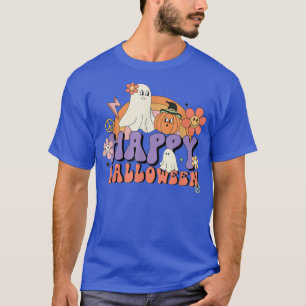 Camiseta Feliz Halloween Groovy Abóbora Temporada Assustado