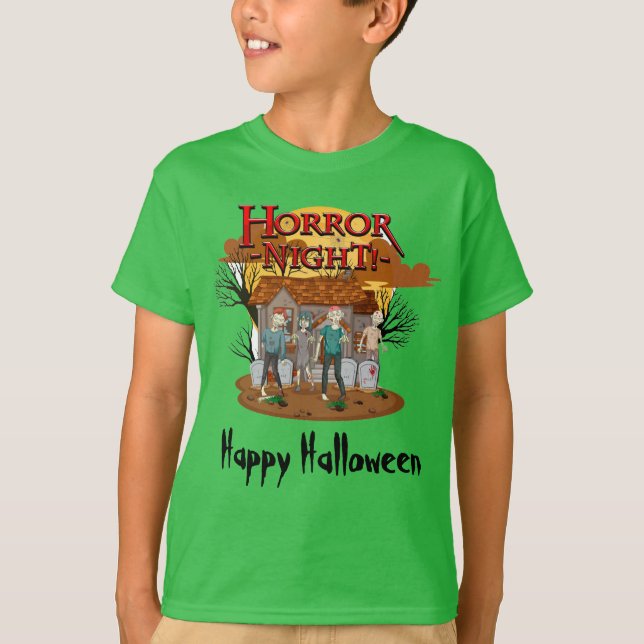 Camiseta Feliz Halloween Horror Night (Frente)
