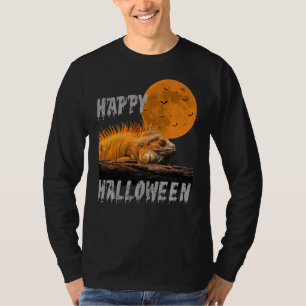 Camiseta Feliz Halloween Iguana Lizard Reptile T Shirt