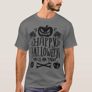 Camiseta Feliz Halloween Jack O Lanterna Pumpkin Trick Ou T